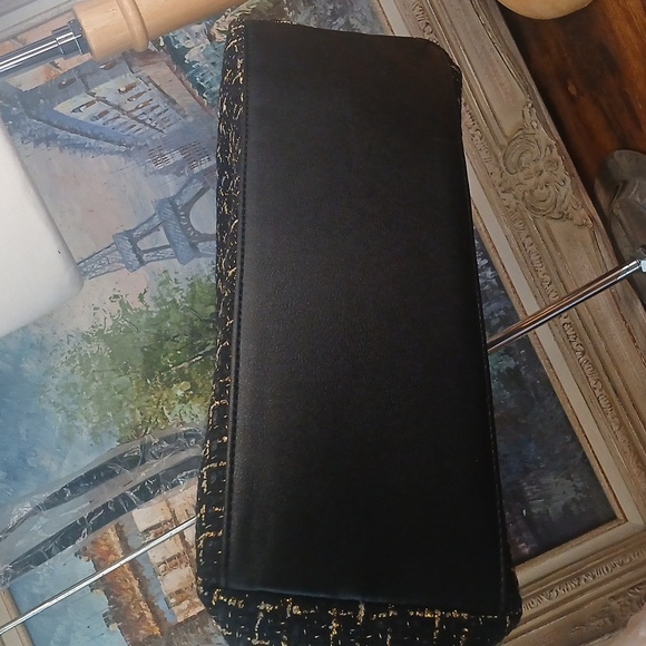 New! Tags! BADgLEY MISHKA Black and Gold WOVEN Women's Tote Bag - Picture 10 of 12